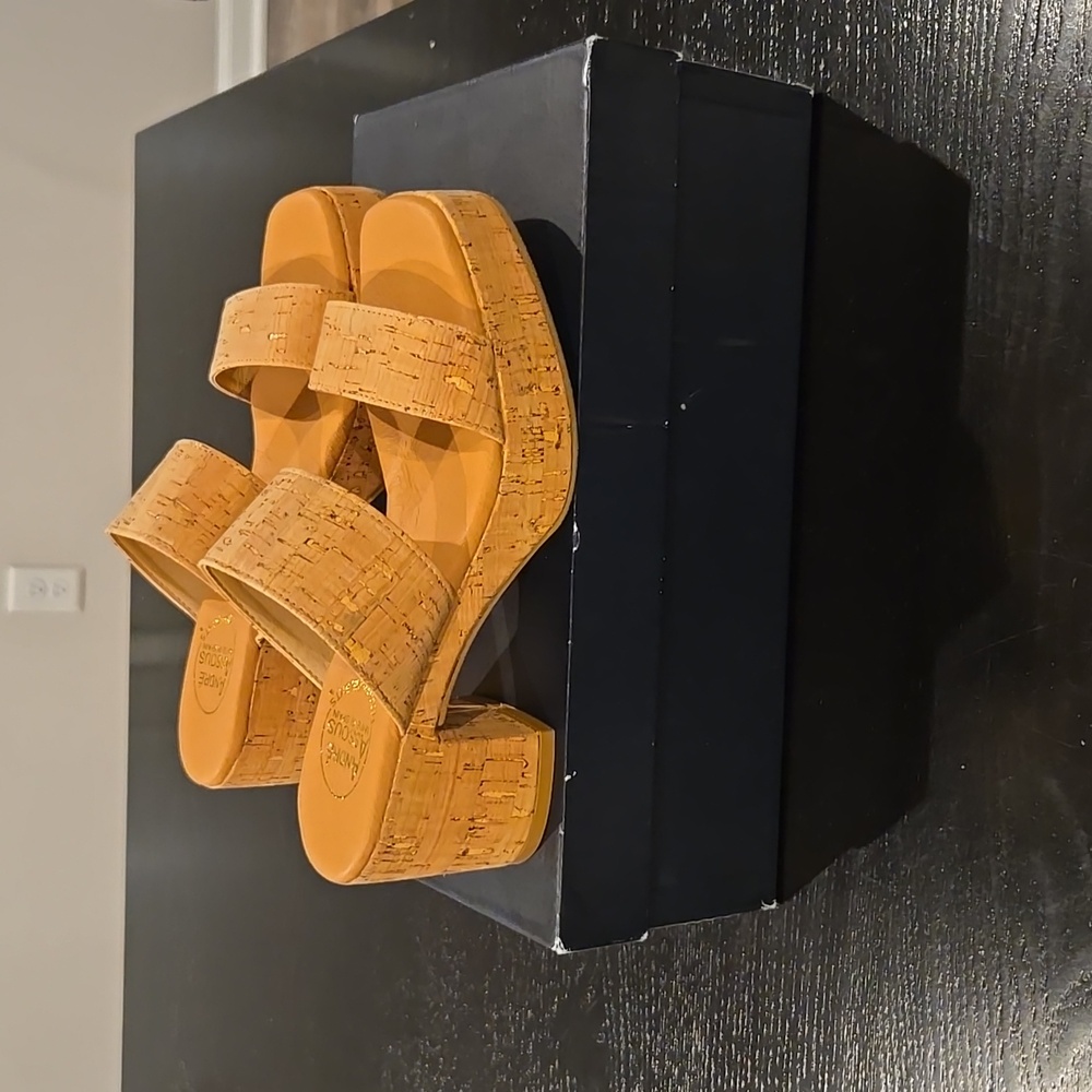 NIB! Andre Assous "Cairo" Cork Platform Mule 6/36 - Picture 6 of 9